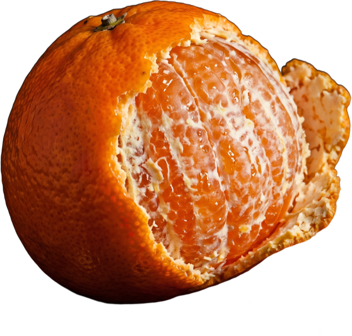 Peeled orange with seeds, from the Ukukakulwa back cover